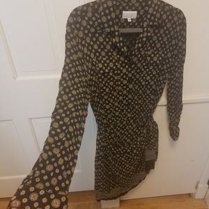 Vtg y2k 90s laundry brand sz 10 wrap tassle dress